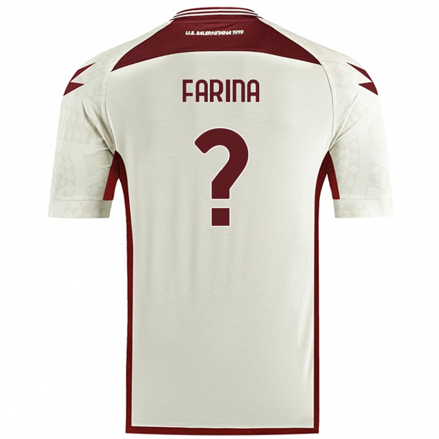 Kids Football Alfredo Farina #0 Cream Color Away Jersey 2024/25 T-Shirt Australia