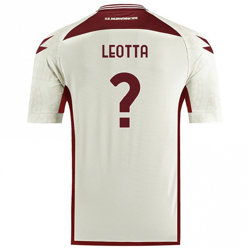 Kids Football Mario Leotta #0 Cream Color Away Jersey 2024/25 T-Shirt Australia