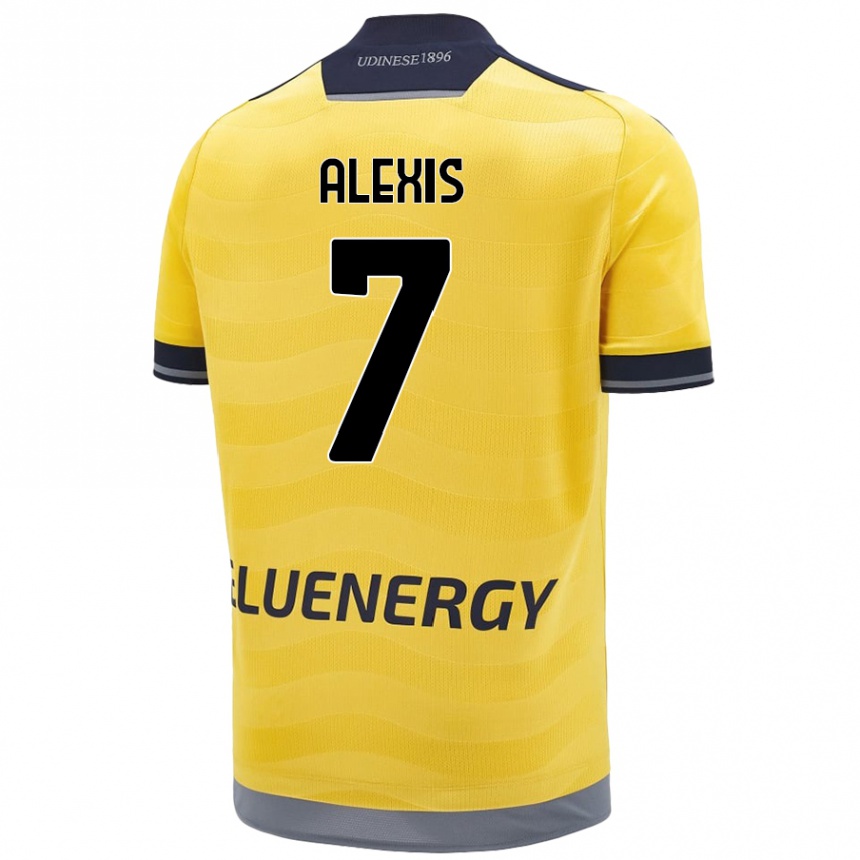 Kids Football Alexis Sanchez #7 Golden Away Jersey 2024/25 T-Shirt Australia