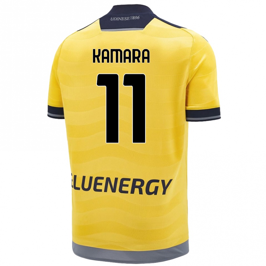 Kids Football Hassane Kamara #11 Golden Away Jersey 2024/25 T-Shirt Australia