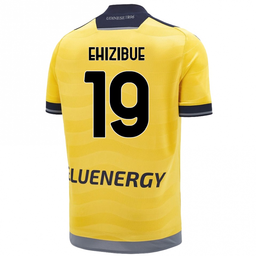 Kids Football Kingsley Ehizibue #19 Golden Away Jersey 2024/25 T-Shirt Australia