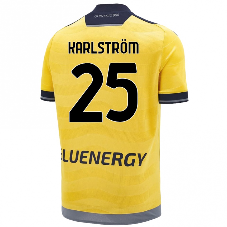 Kids Football Jesper Karlström #25 Golden Away Jersey 2024/25 T-Shirt Australia