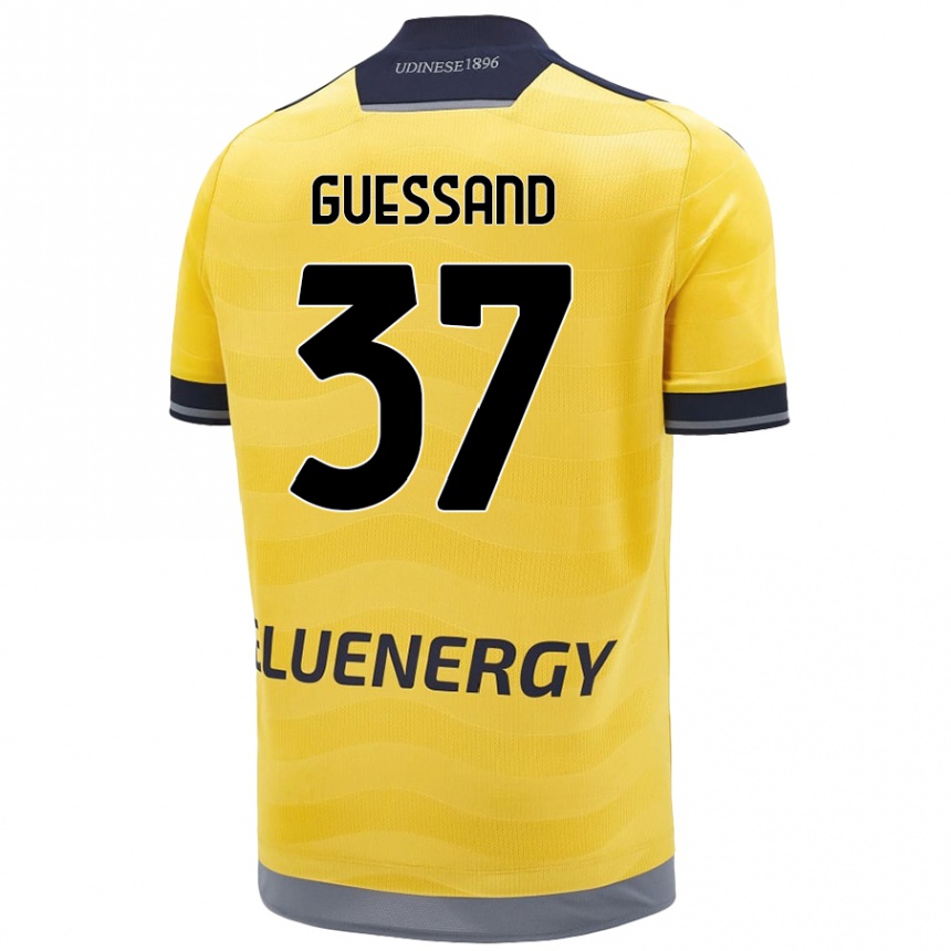 Kids Football Axel Guessand #37 Golden Away Jersey 2024/25 T-Shirt Australia