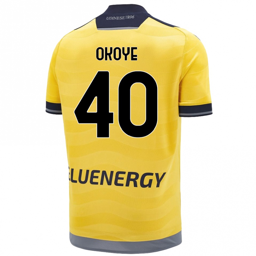 Kids Football Maduka Okoye #40 Golden Away Jersey 2024/25 T-Shirt Australia