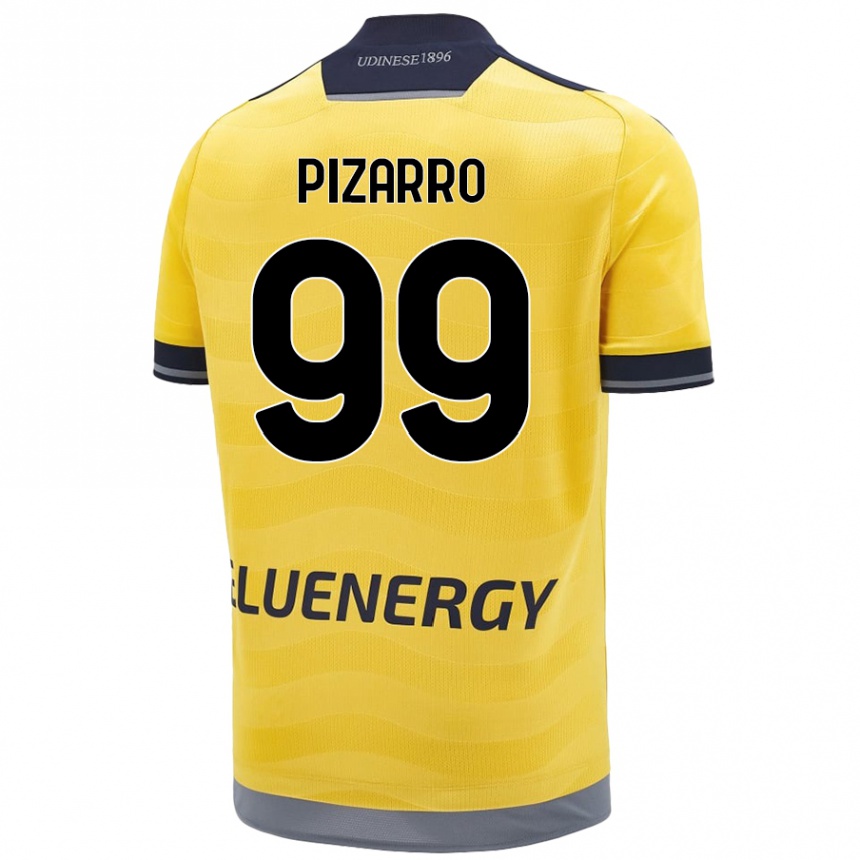 Kids Football Damián Pizarro #99 Golden Away Jersey 2024/25 T-Shirt Australia