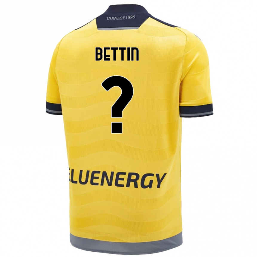 Kids Football Matteo Bettin #0 Golden Away Jersey 2024/25 T-Shirt Australia