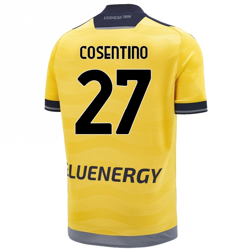 Kids Football Sergio Cosentino #27 Golden Away Jersey 2024/25 T-Shirt Australia