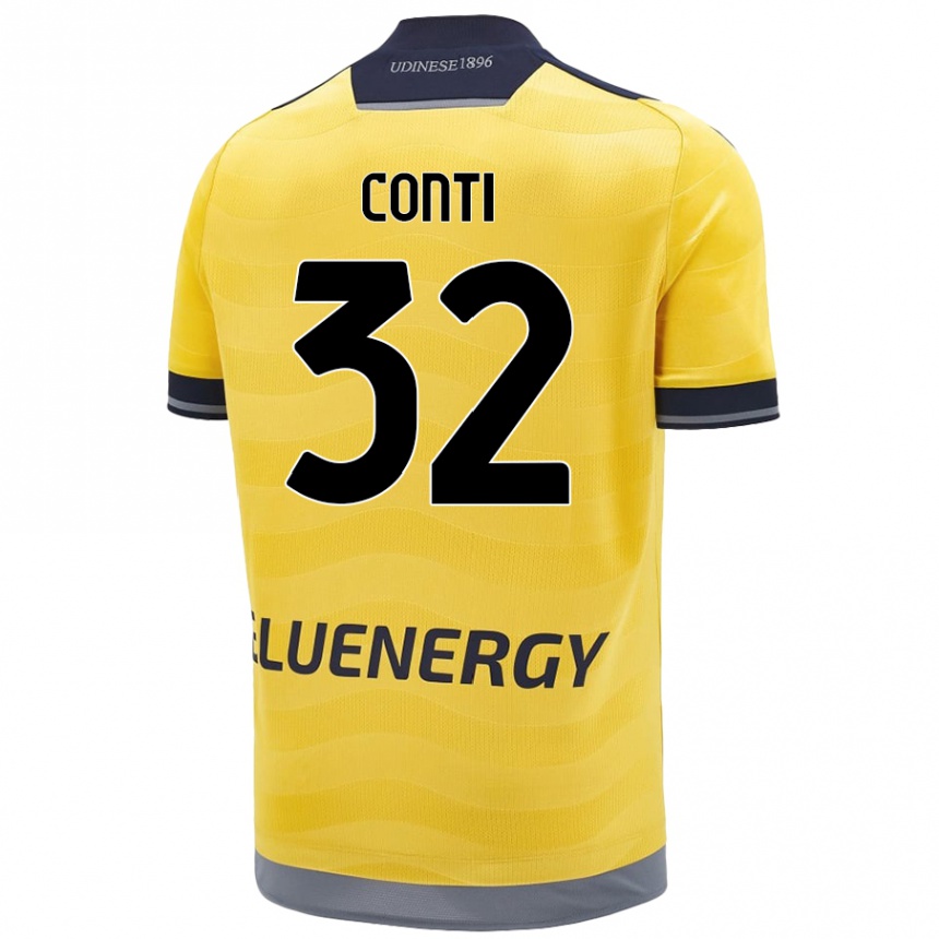 Kids Football Manuel Conti #32 Golden Away Jersey 2024/25 T-Shirt Australia