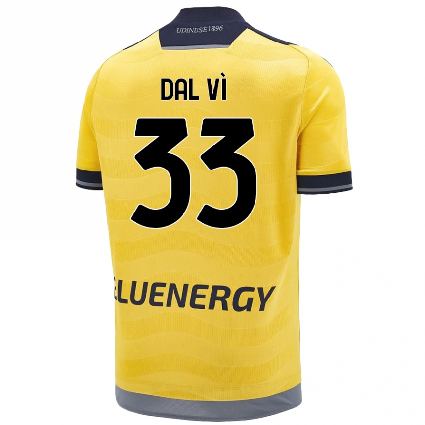 Kids Football Matteo Dal Vì #33 Golden Away Jersey 2024/25 T-Shirt Australia