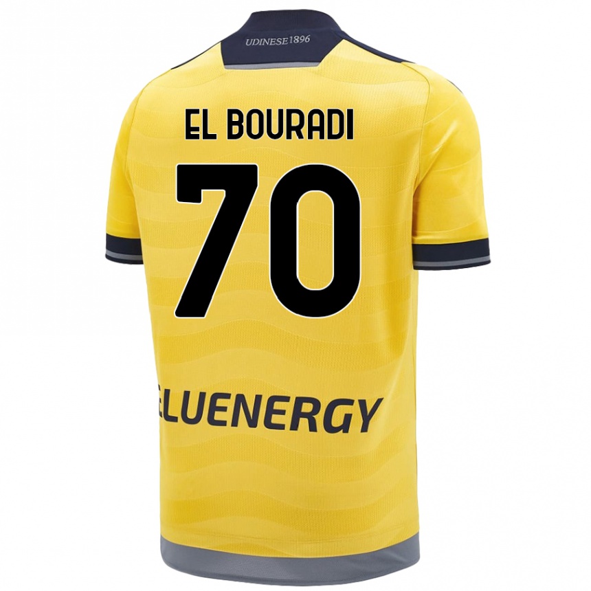 Kids Football Walid El Bouradi #70 Golden Away Jersey 2024/25 T-Shirt Australia