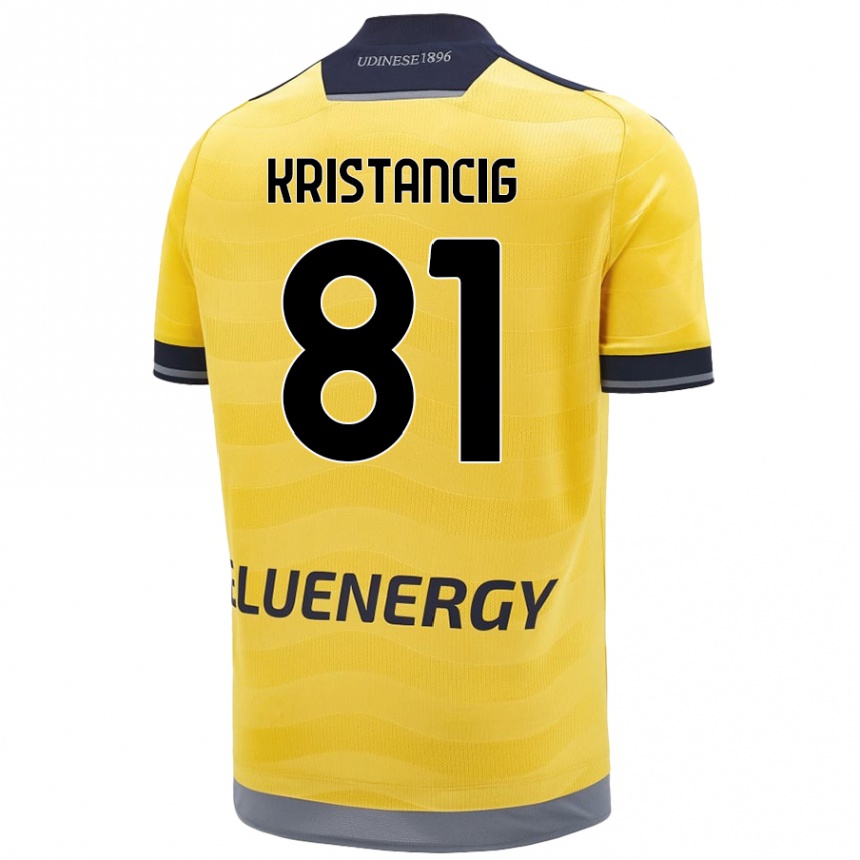 Kids Football Luca Kristancig #81 Golden Away Jersey 2024/25 T-Shirt Australia