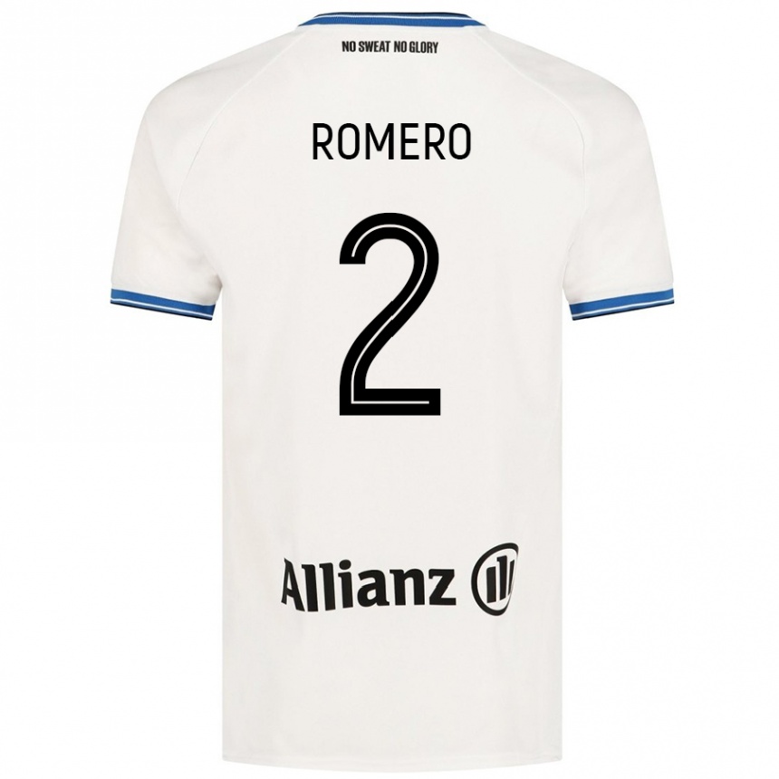 Kids Football Zaid Romero #2 White Away Jersey 2024/25 T-Shirt Australia