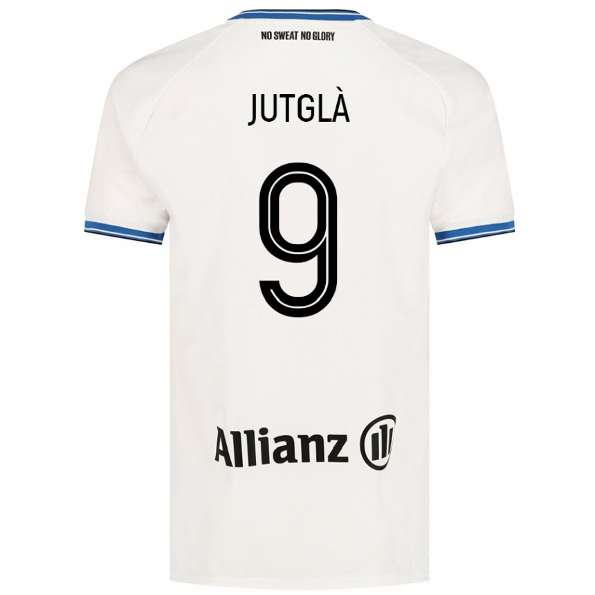 Kids Football Ferran Jutglà #9 White Away Jersey 2024/25 T-Shirt Australia