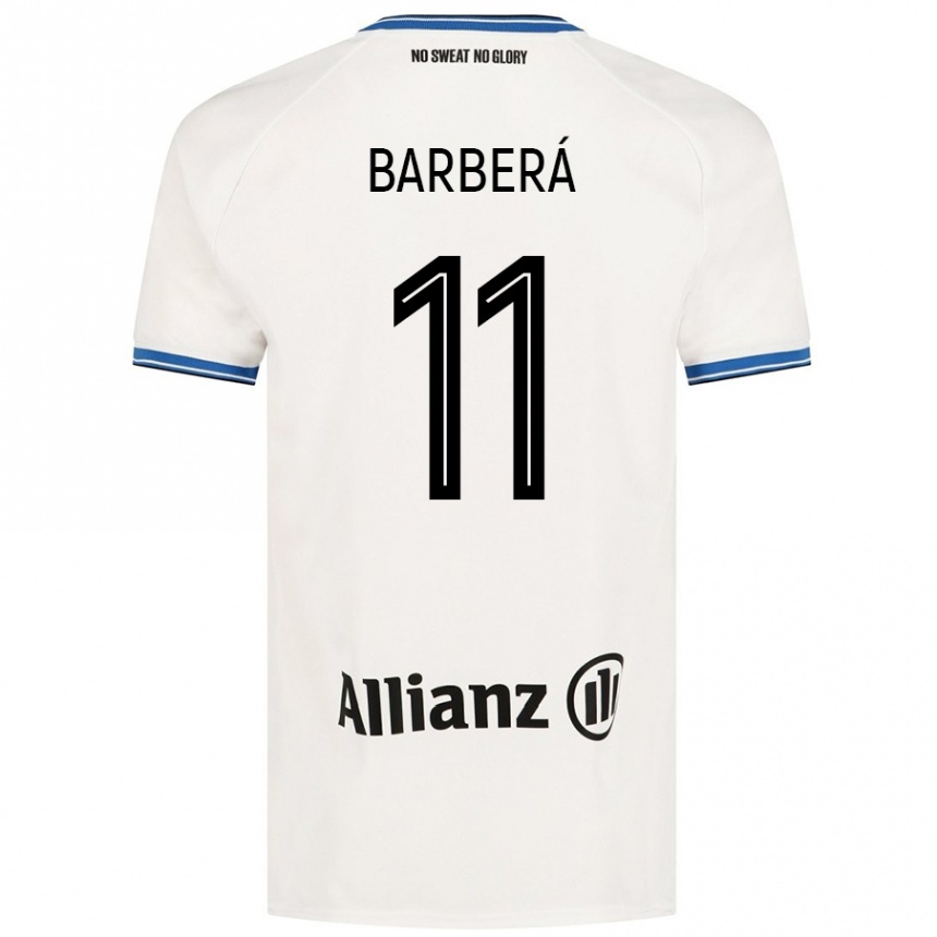 Kids Football Víctor Barberá #11 White Away Jersey 2024/25 T-Shirt Australia