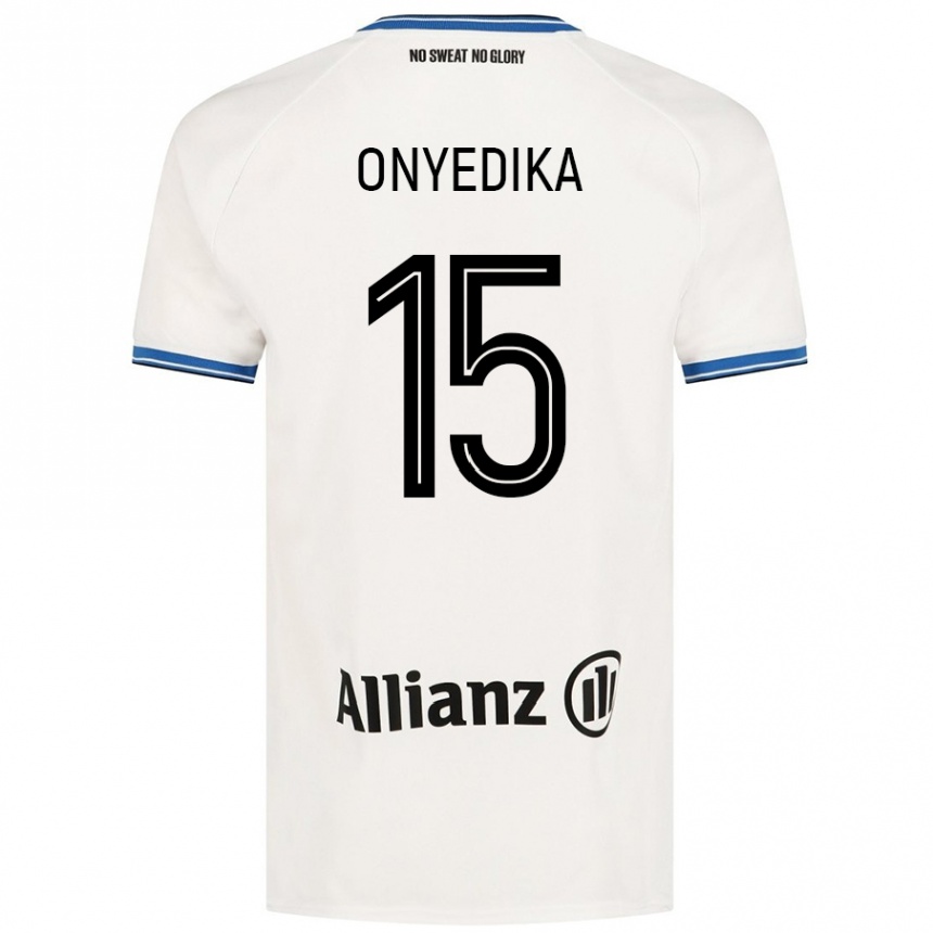 Kids Football Raphael Onyedika #15 White Away Jersey 2024/25 T-Shirt Australia