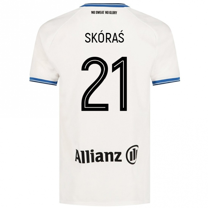 Kids Football Michal Skoras #21 White Away Jersey 2024/25 T-Shirt Australia