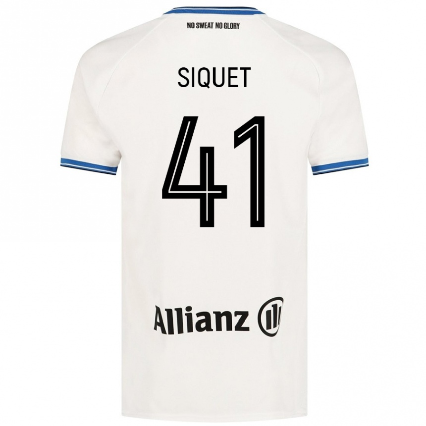 Kids Football Hugo Siquet #41 White Away Jersey 2024/25 T-Shirt Australia