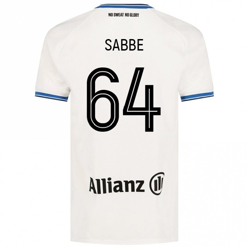 Kids Football Kyriani Sabbe #64 White Away Jersey 2024/25 T-Shirt Australia