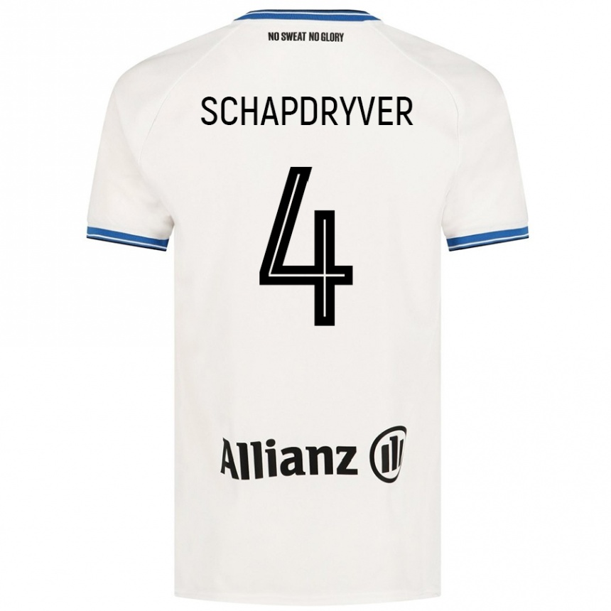 Kids Football Emely Schapdryver #4 White Away Jersey 2024/25 T-Shirt Australia