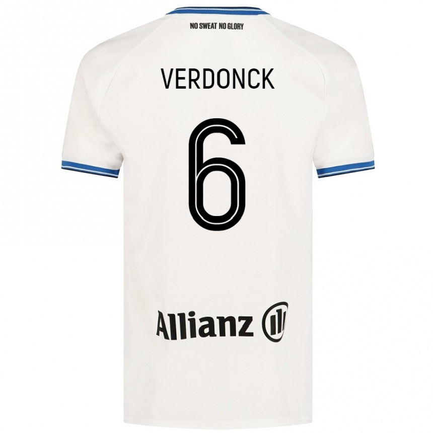 Kids Football Saar Verdonck #6 White Away Jersey 2024/25 T-Shirt Australia