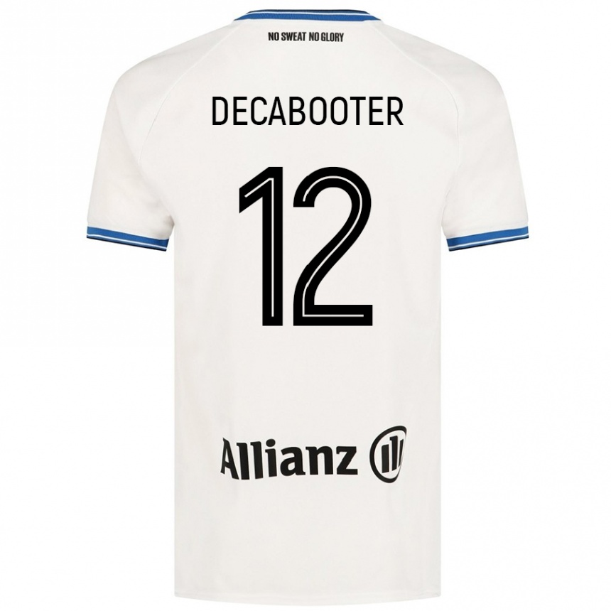 Kids Football Marith Decabooter #12 White Away Jersey 2024/25 T-Shirt Australia