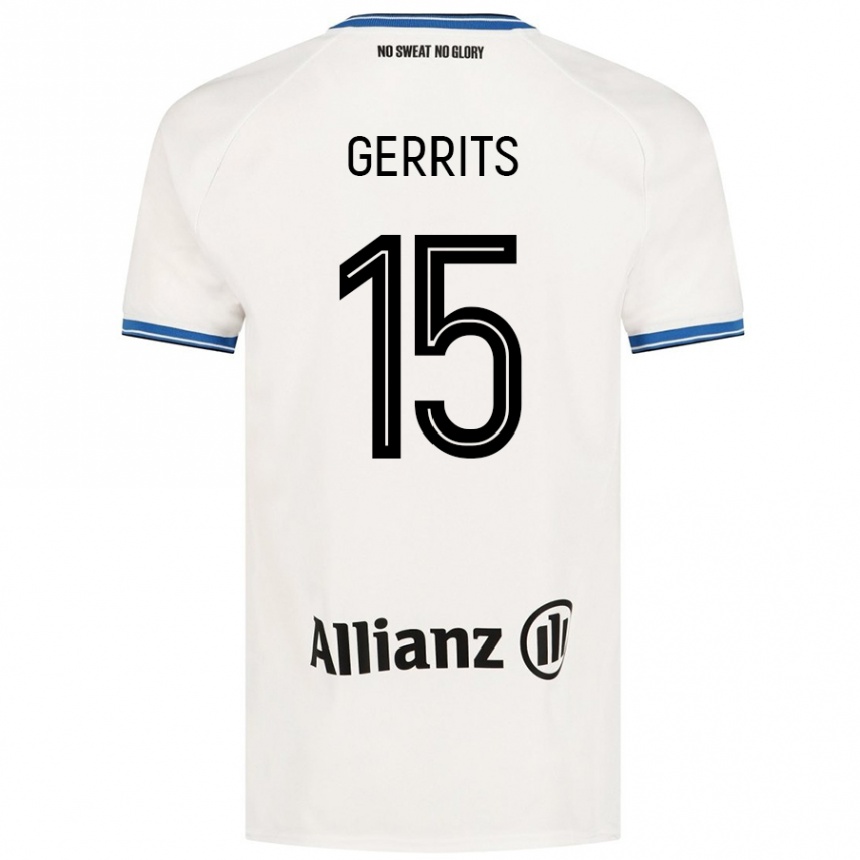 Kids Football Melanie Gerrits #15 White Away Jersey 2024/25 T-Shirt Australia