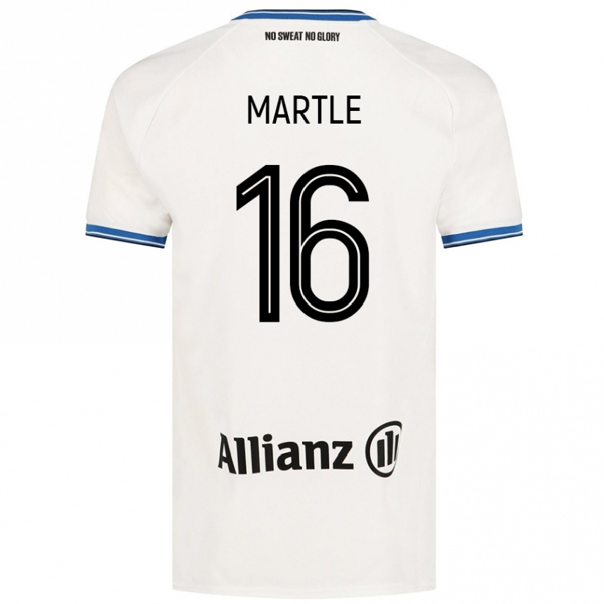 Kids Football Margaux Martlé #16 White Away Jersey 2024/25 T-Shirt Australia