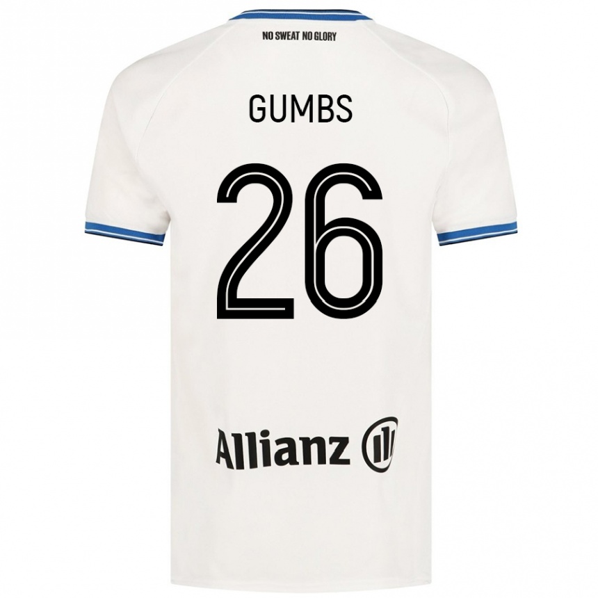 Kids Football Aisse Gumbs #26 White Away Jersey 2024/25 T-Shirt Australia