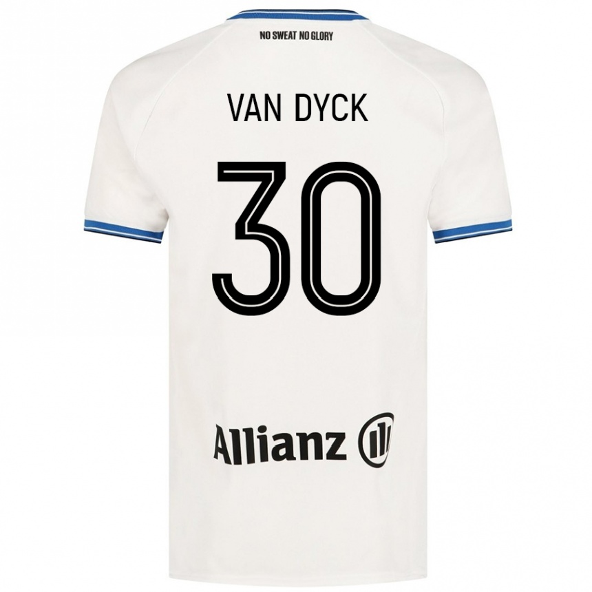 Kids Football Nell Van Dyck #30 White Away Jersey 2024/25 T-Shirt Australia