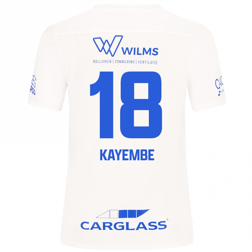 Kids Football Joris Kayembe #18 White Away Jersey 2024/25 T-Shirt Australia