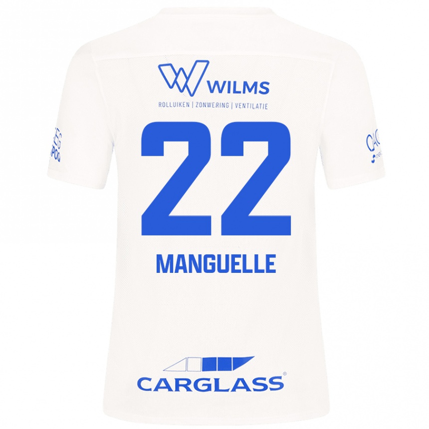 Kids Football Brad Manguelle #22 White Away Jersey 2024/25 T-Shirt Australia