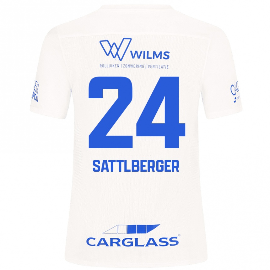 Kids Football Nikolas Sattlberger #24 White Away Jersey 2024/25 T-Shirt Australia