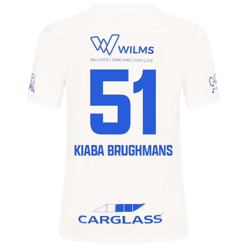 Kids Football Lucca Kiaba Brughmans #51 White Away Jersey 2024/25 T-Shirt Australia