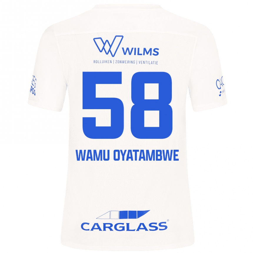 Kids Football Matthias Wamu Oyatambwe #58 White Away Jersey 2024/25 T-Shirt Australia