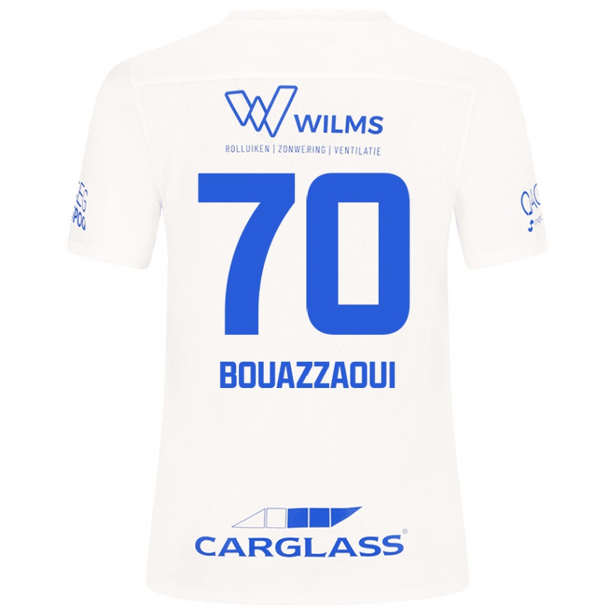 Kids Football Ilyas Bouazzaoui #70 White Away Jersey 2024/25 T-Shirt Australia