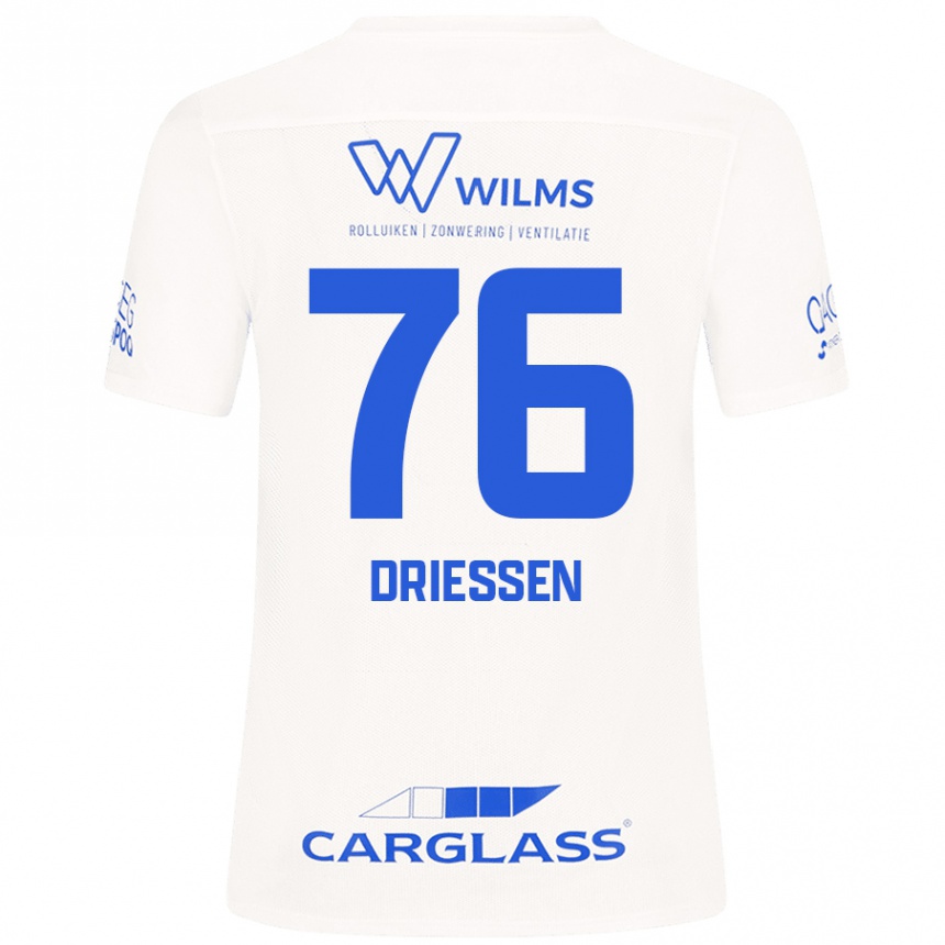 Kids Football Jelle Driessen #76 White Away Jersey 2024/25 T-Shirt Australia