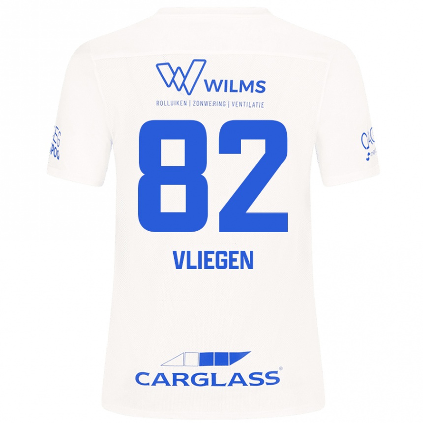 Kids Football Olivier Vliegen #82 White Away Jersey 2024/25 T-Shirt Australia