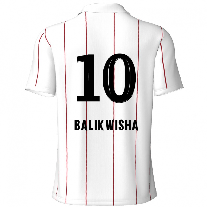 Kids Football Michel-Ange Balikwisha #10 White Black Away Jersey 2024/25 T-Shirt Australia