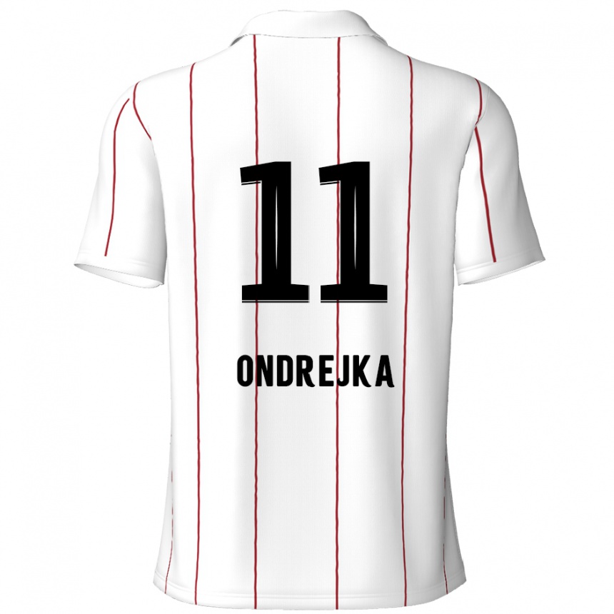 Kids Football Jacob Ondrejka #11 White Black Away Jersey 2024/25 T-Shirt Australia