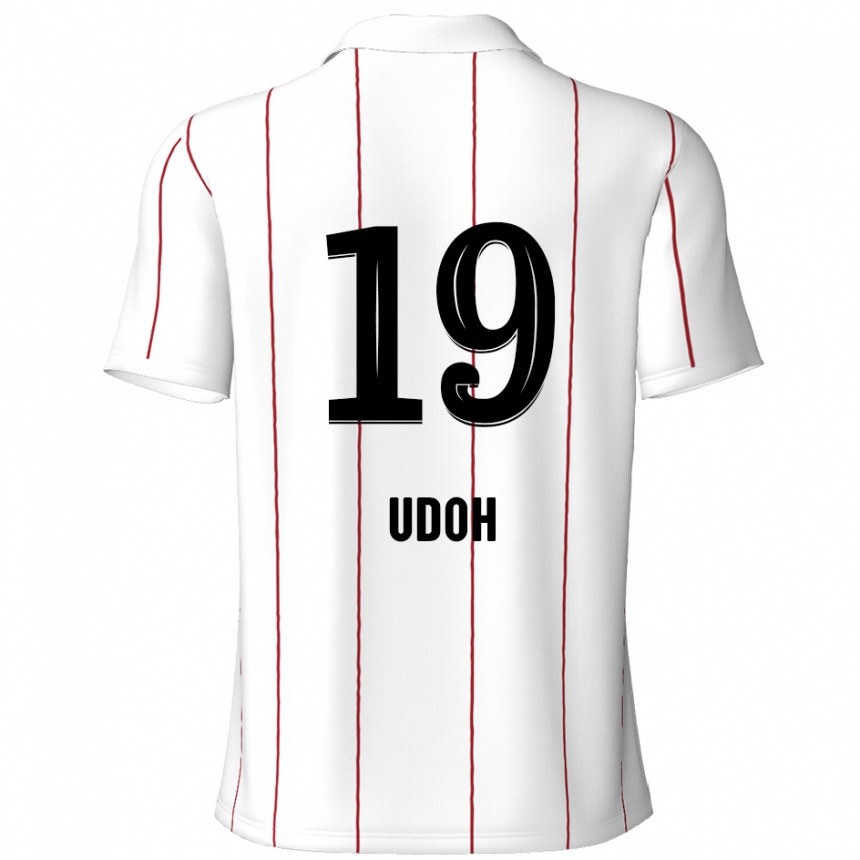 Kids Football Victor Udoh #19 White Black Away Jersey 2024/25 T-Shirt Australia