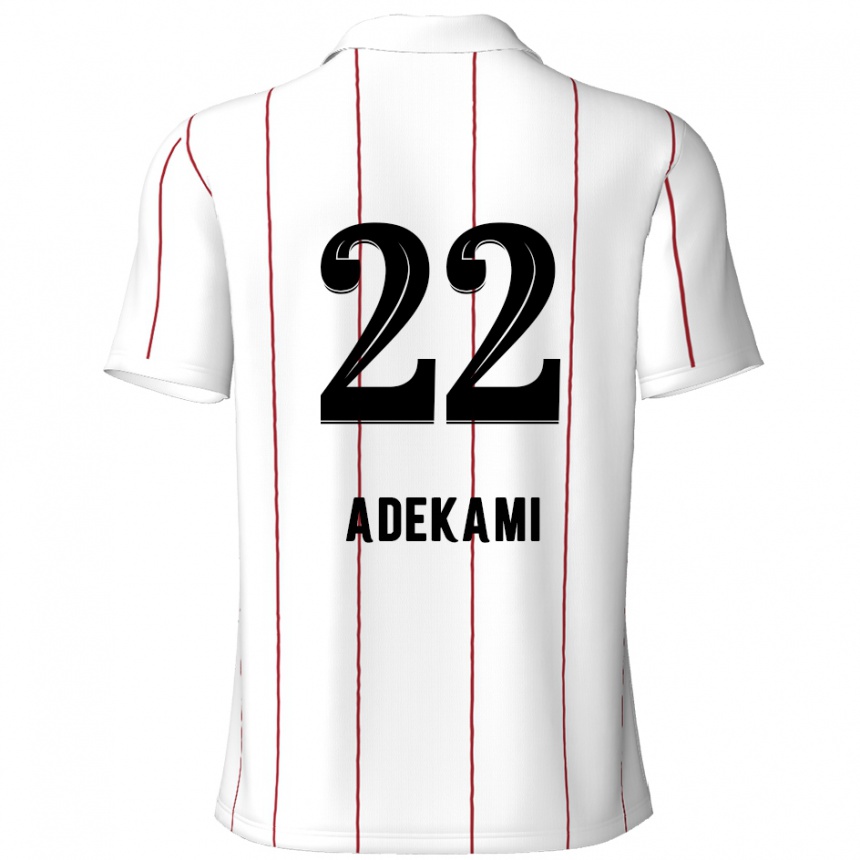 Kids Football Farouck Adekami #22 White Black Away Jersey 2024/25 T-Shirt Australia