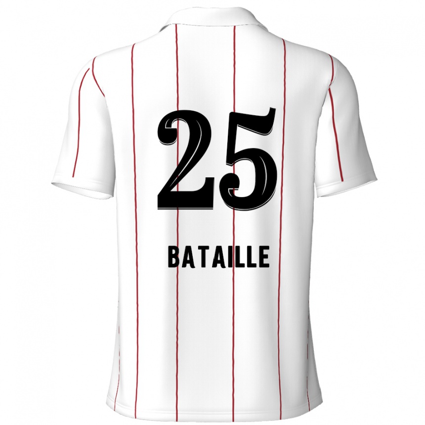 Kids Football Jelle Bataille #25 White Black Away Jersey 2024/25 T-Shirt Australia