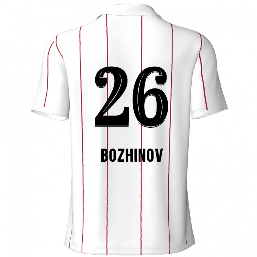 Kids Football Rosen Bozhinov #26 White Black Away Jersey 2024/25 T-Shirt Australia