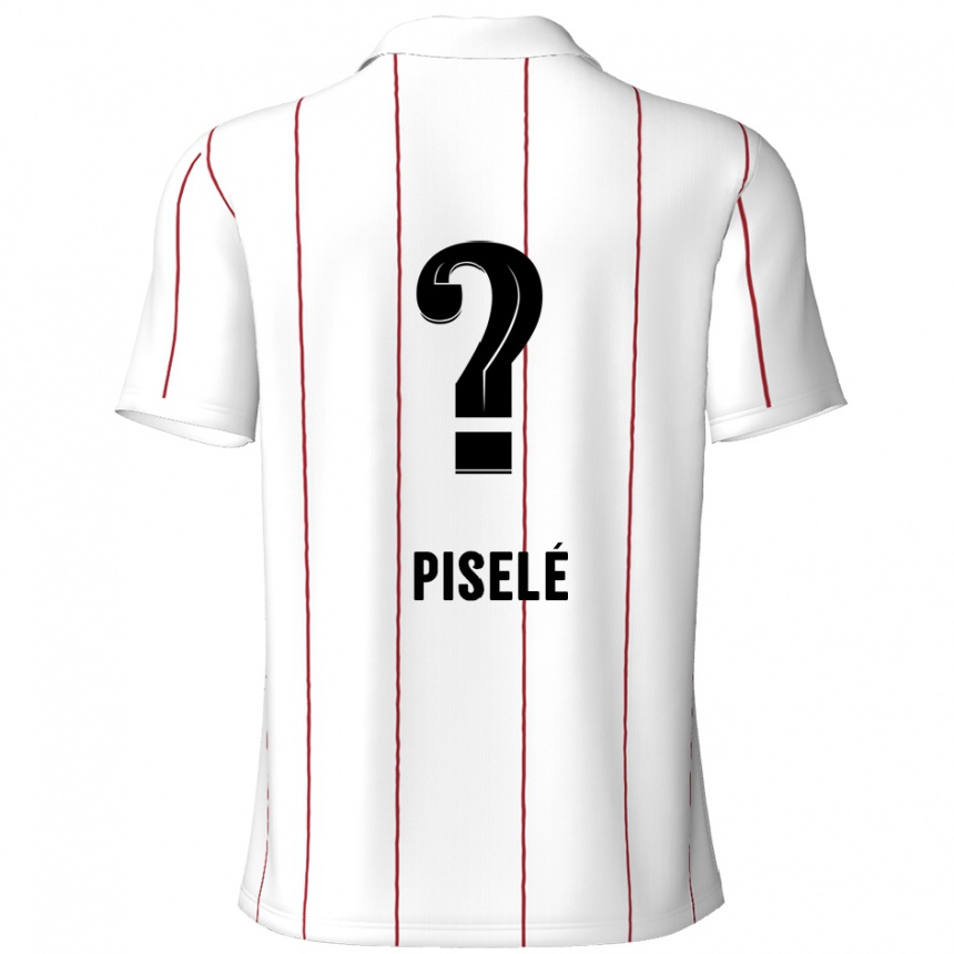 Kids Football Lowie Piselé #0 White Black Away Jersey 2024/25 T-Shirt Australia