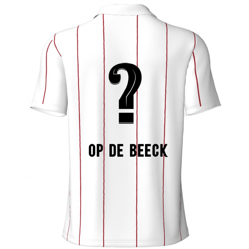 Kids Football Gregg Op De Beeck #0 White Black Away Jersey 2024/25 T-Shirt Australia