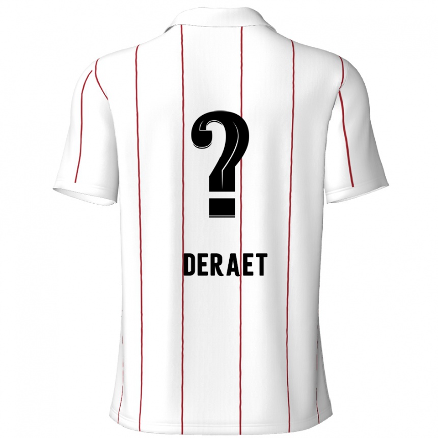 Kids Football Xavi Deraet #0 White Black Away Jersey 2024/25 T-Shirt Australia