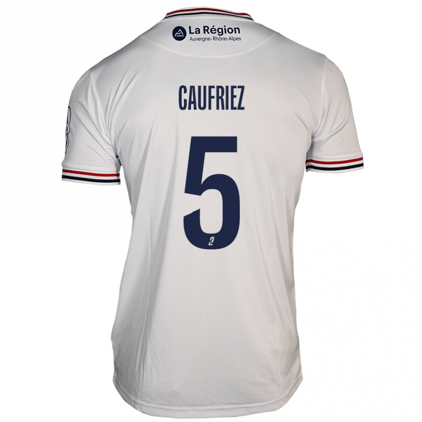 Kids Football Maximiliano Caufriez #5 White Away Jersey 2024/25 T-Shirt Australia