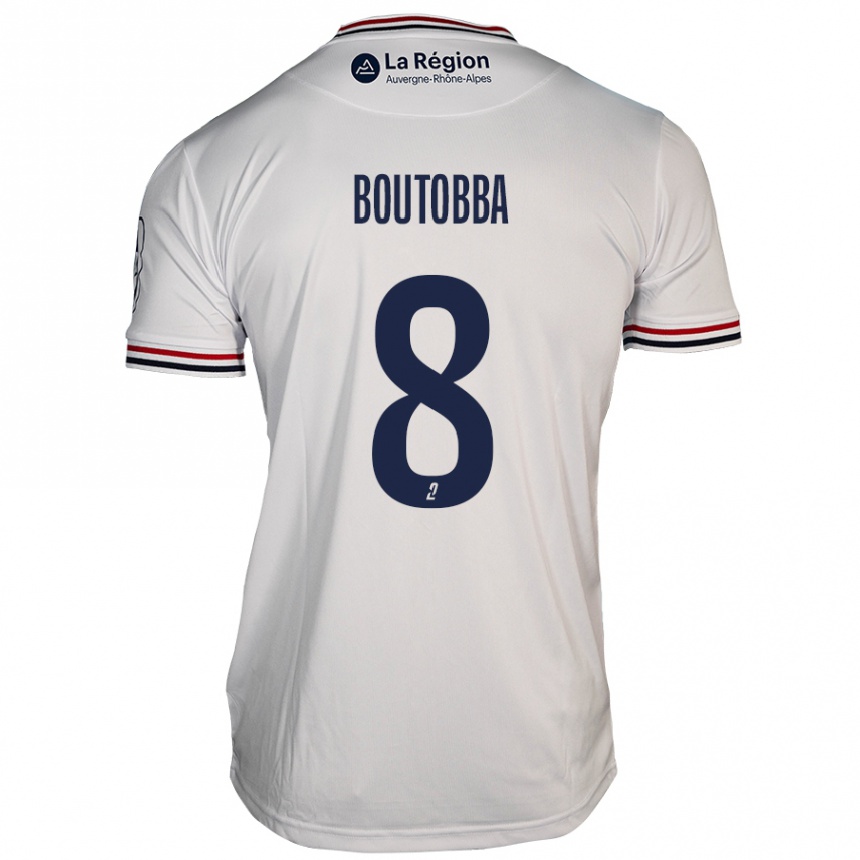 Kids Football Bilal Boutobba #8 White Away Jersey 2024/25 T-Shirt Australia