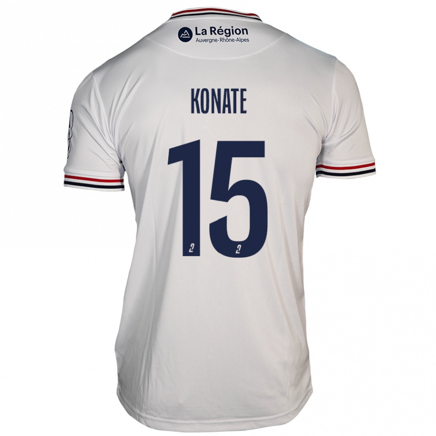 Kids Football Cheick Oumar Konaté #15 White Away Jersey 2024/25 T-Shirt Australia