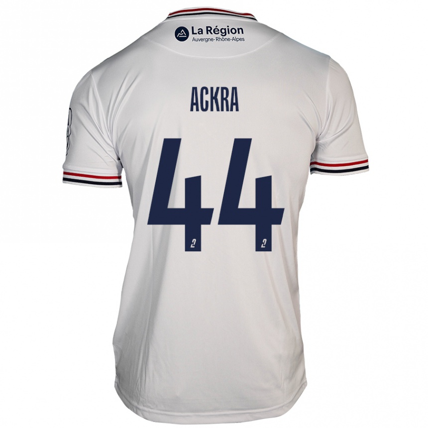 Kids Football Allan Ackra #44 White Away Jersey 2024/25 T-Shirt Australia